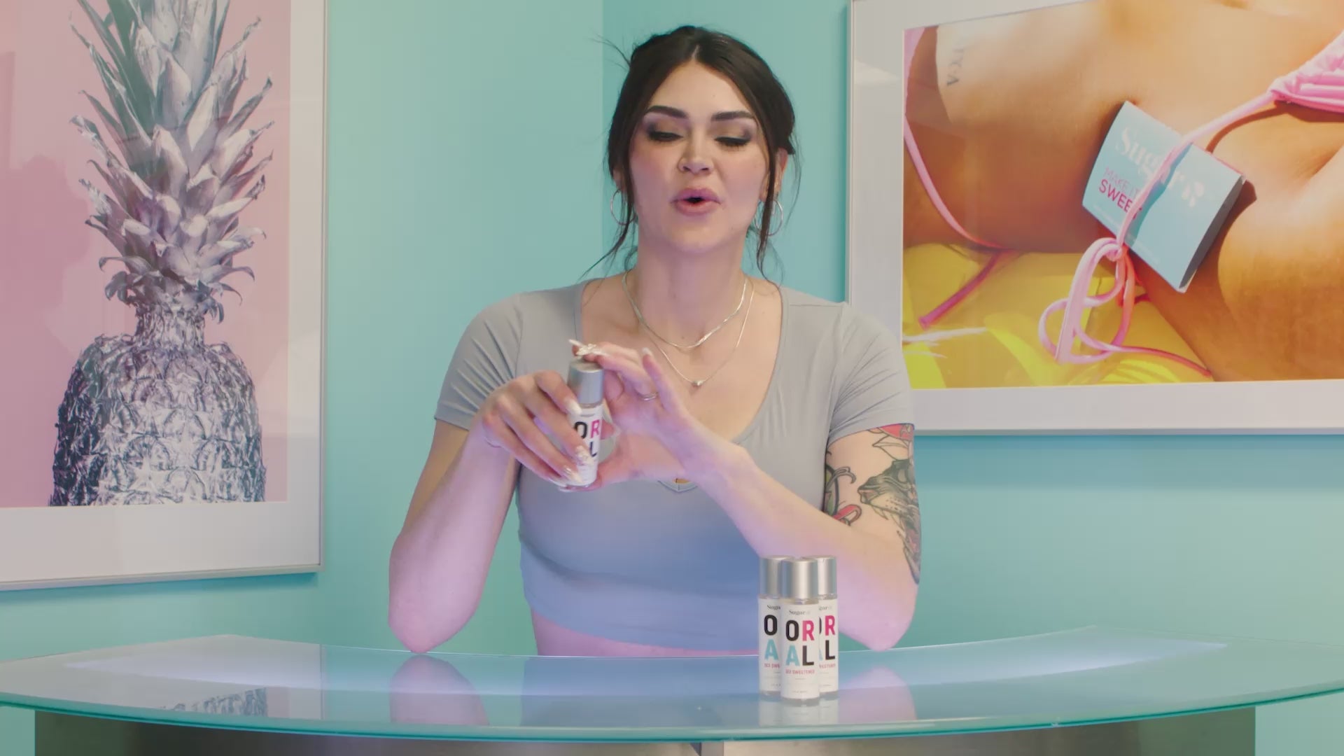 Sugar Splash Oral Sex Sweetening Lube Demonstration